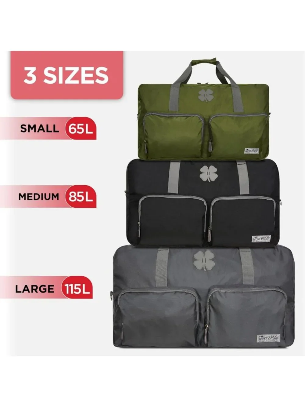 Spacious Foldable Weekender Duffle Bag | Lightweight Travel Overnight Bag